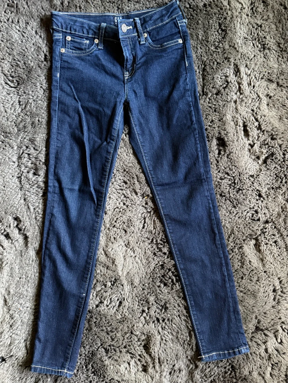 GAP Girls Dark Indigo Stretch Super Skinny Jeans Size 8